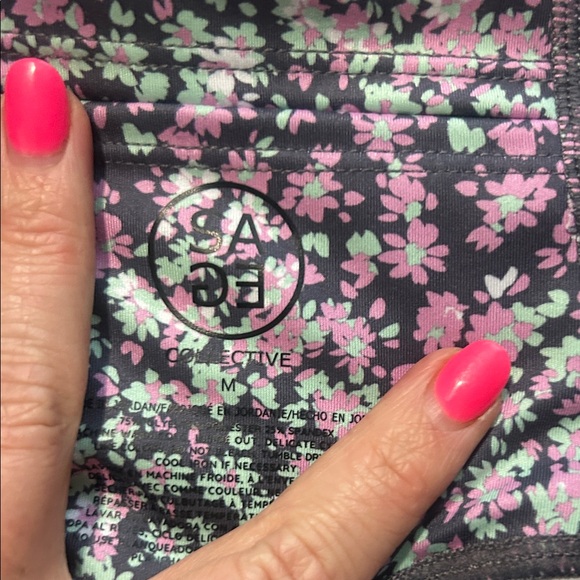 Sage Floral Tank Top with matching leggings in Pink and Purple - Picture 6 of 6